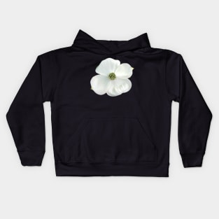 White Dogwood Flower Close-up Photo Kids Hoodie